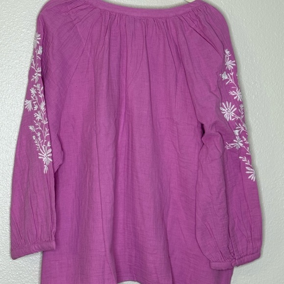 Style & Co. Pink Floral Embroidered 100% Cotton Top XXL MACY’S Exclusive NWOT - Picture 9 of 14